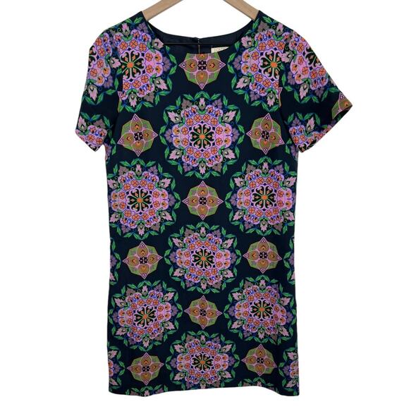 J.CREW Geometric Medallion Print Dress SZ 2 - Picture 1 of 8